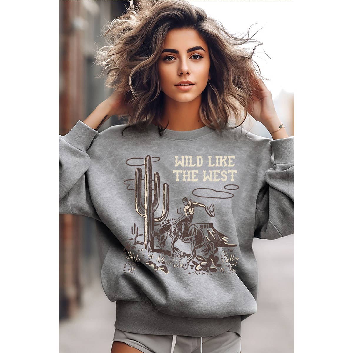 WILD LIKE THE WEST Mineral Graphic Sweatshirt DAME BOHEME
