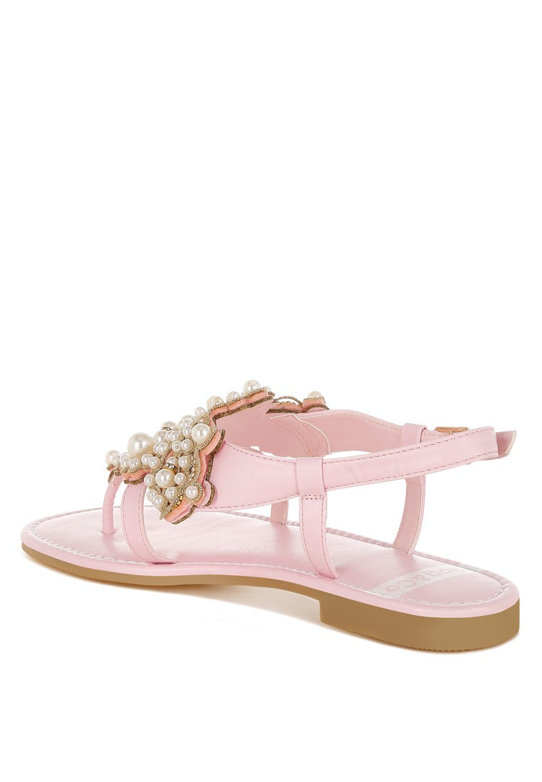 Nayasa Pin Buckle Pearls Embellished Flats Rag Company
