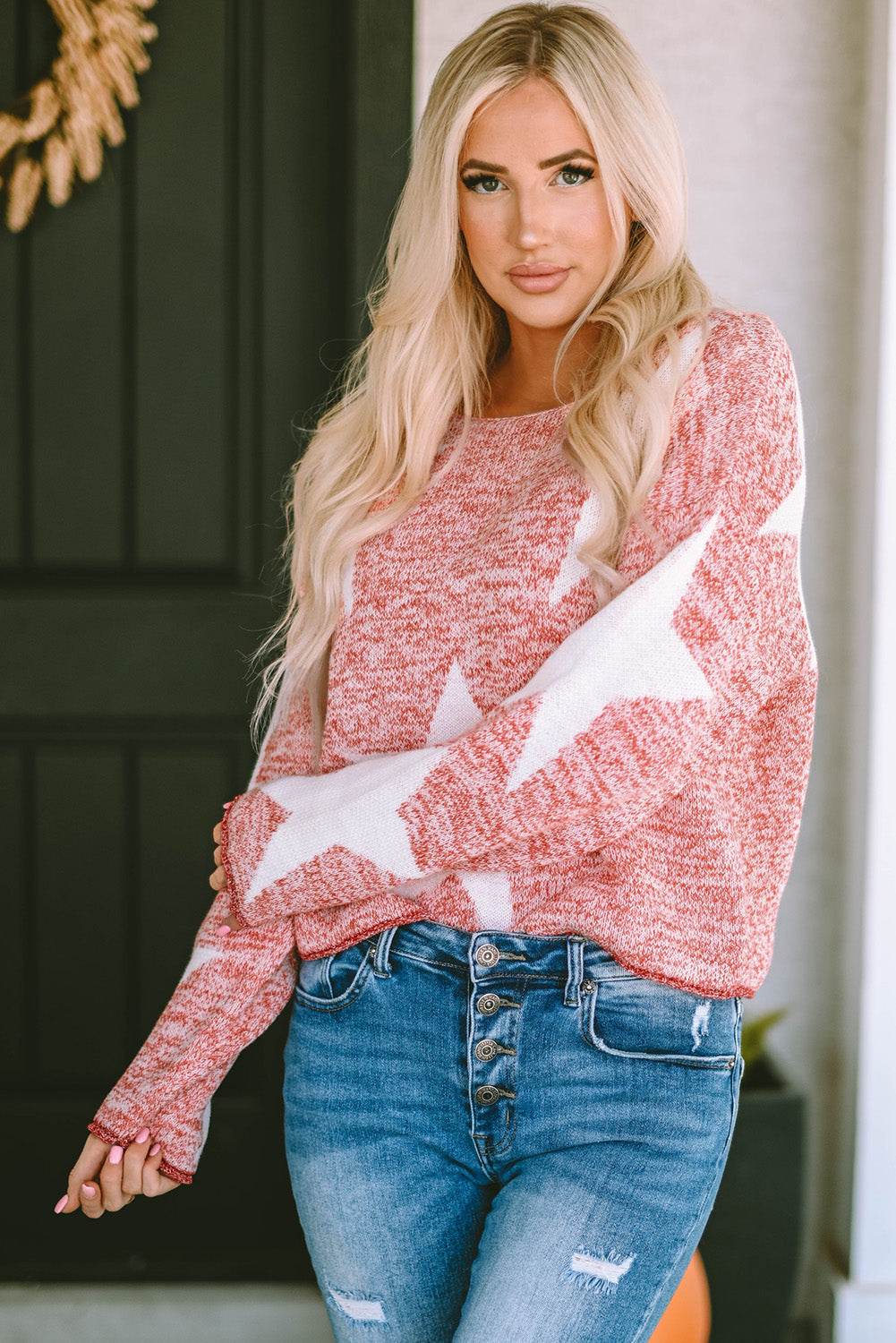Katharine Star Spangled Casual Knit Sweater DAME BOHEME