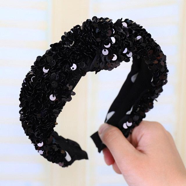 Sparkly Sequins Sponge Mermaid Knot Headbands for Women DAME BOHEME