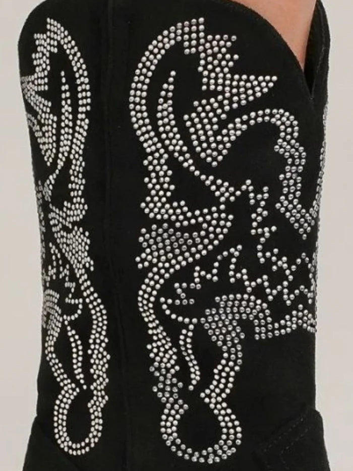 Beast Fashion Rhinestone Detail Point Toe Suede Boots Trendsi