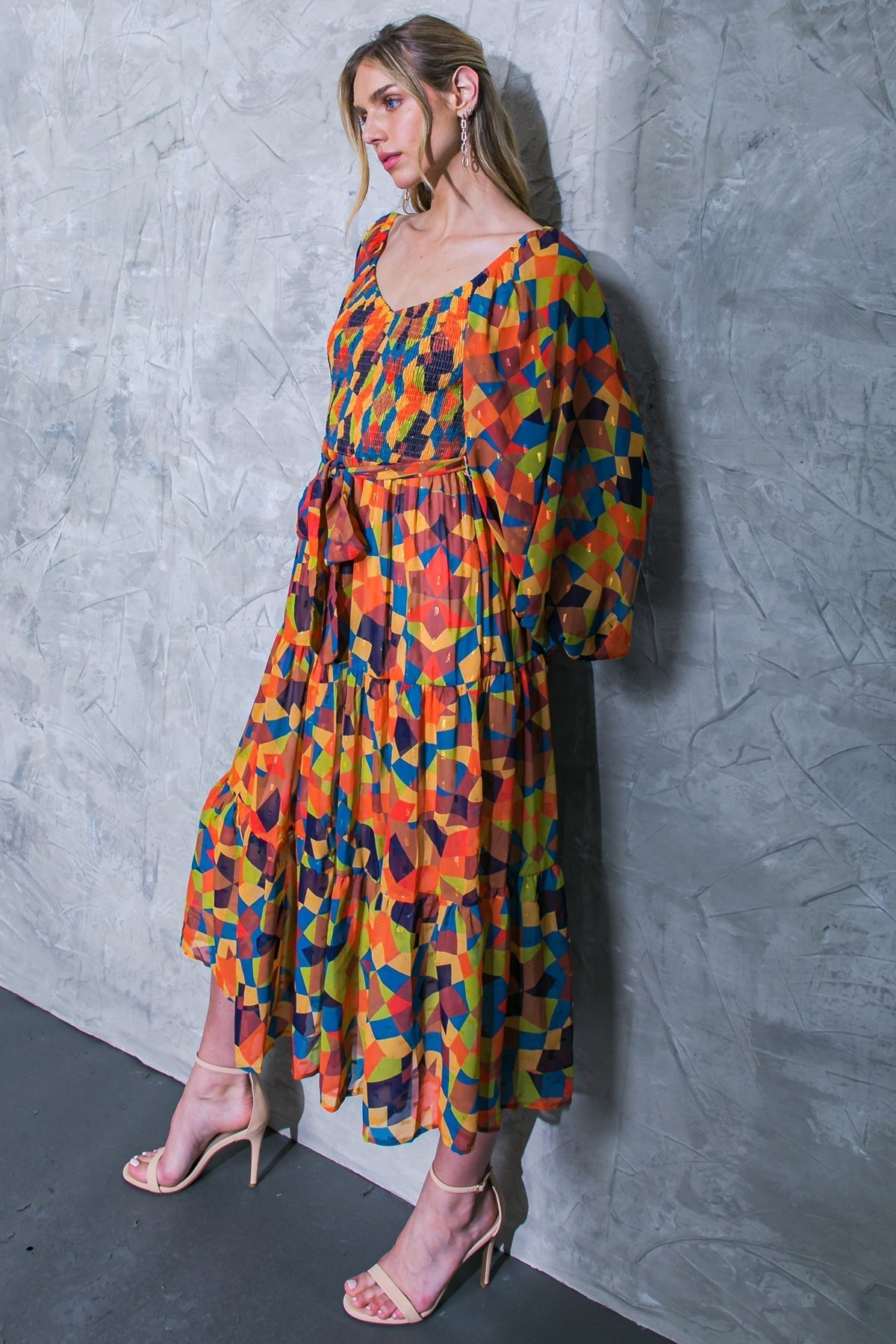 NOTHING WAS THE SAME WOVEN MIDI DRESS DAME BOHEME