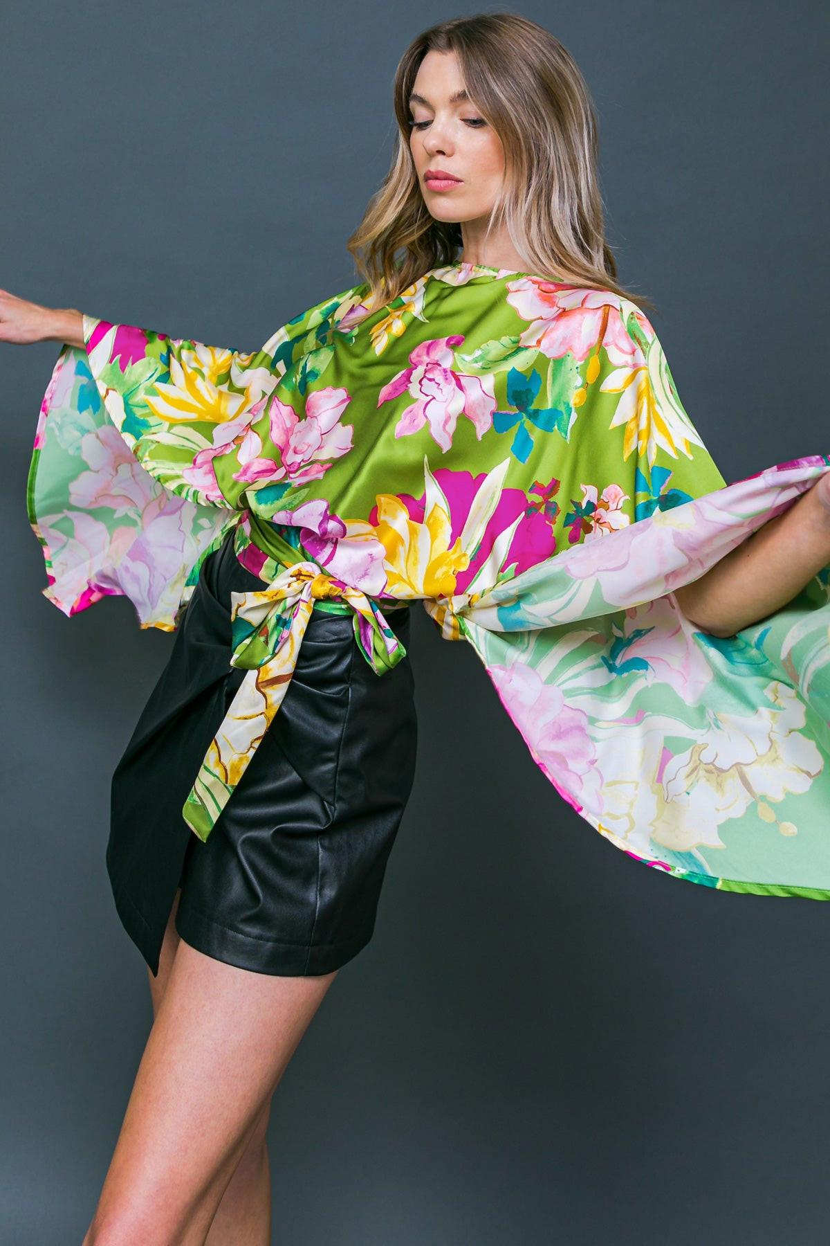 EXTRAVAGANT PRESENCE Floral Printed Woven Top DAME BOHEME
