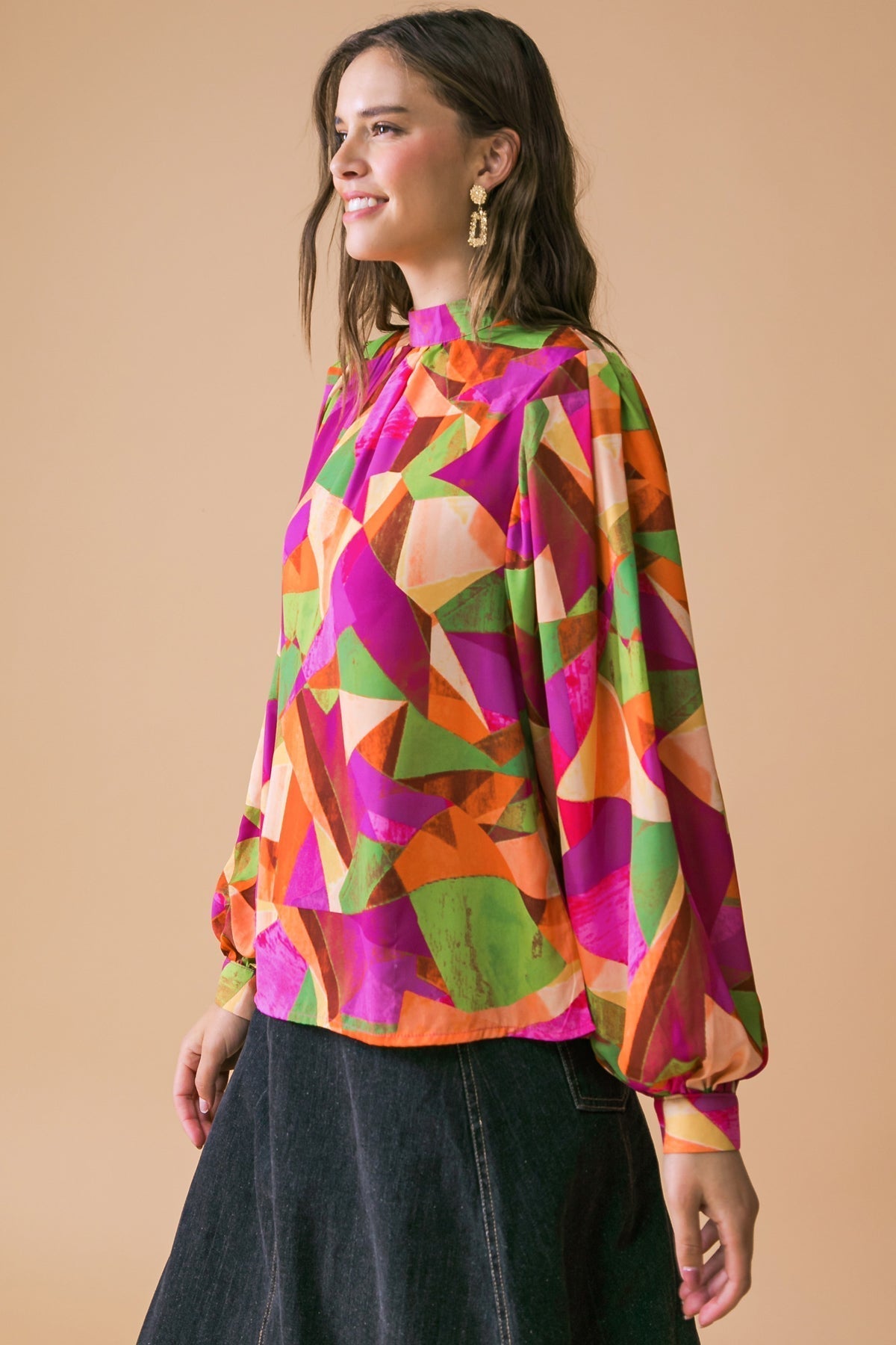 LOOKING AHEAD WOVEN TOP DAME BOHEME