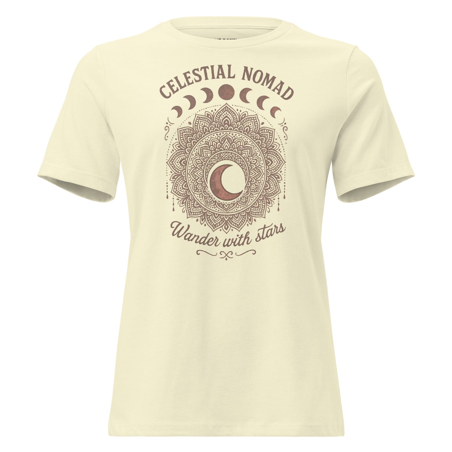 Celestial Nomad Vintage Bohemian Women's Graphic T-Shirt DAME BOHEME