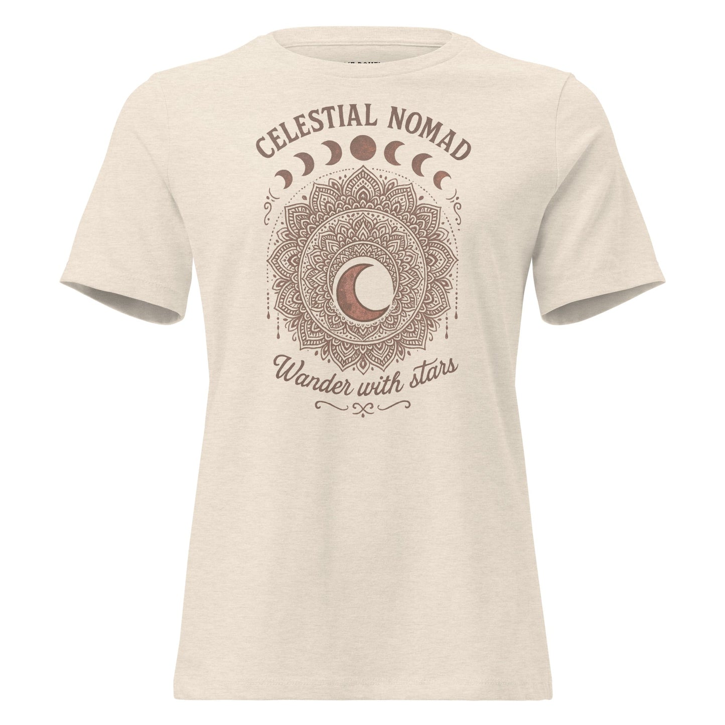 Celestial Nomad Vintage Bohemian Women's Graphic T-Shirt DAME BOHEME