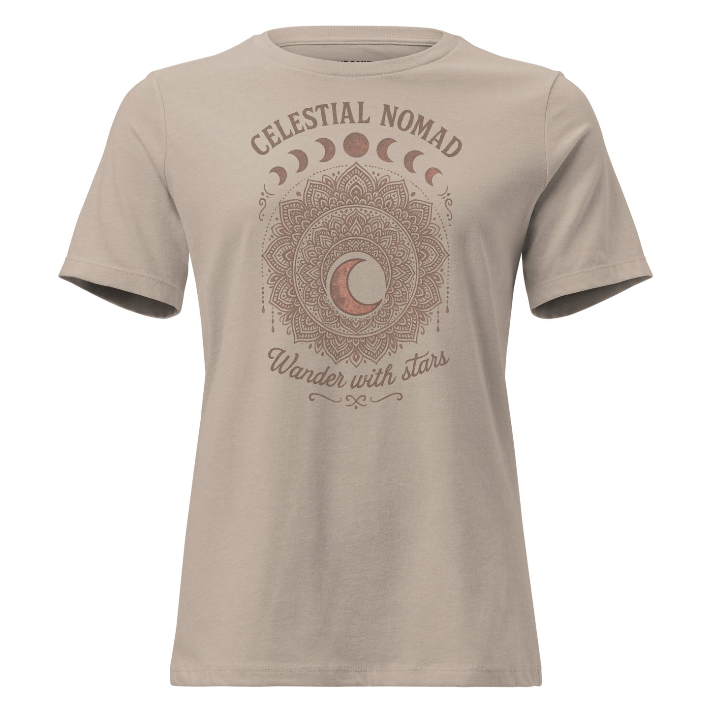 Celestial Nomad Vintage Bohemian Women's Graphic T-Shirt DAME BOHEME