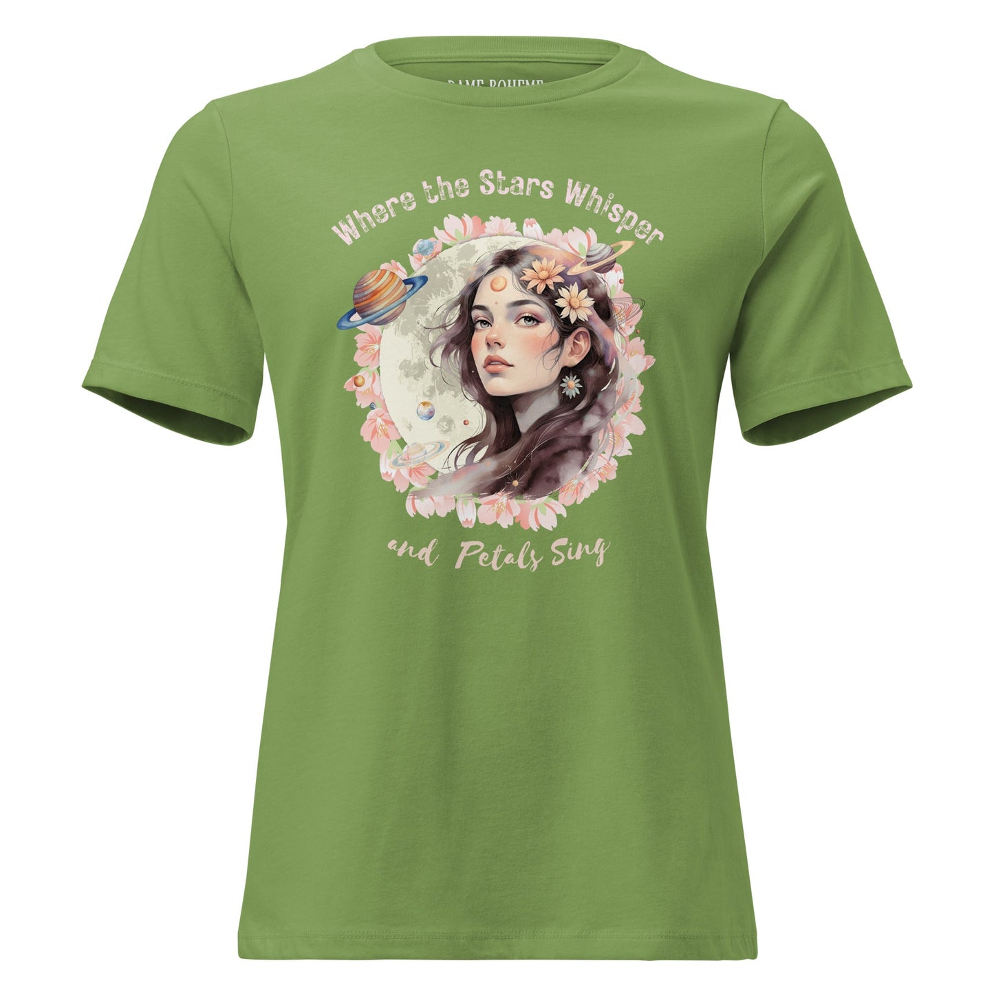 Where the Stars Whisper Women's Relaxed Graphic Print Bella + Canvas T-Shirt DAME BOHEME
