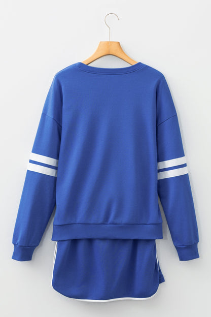 Sophia Varsity Sportwear Casual 2 Piece Skirt Outfit Set  DAME BOHEME
