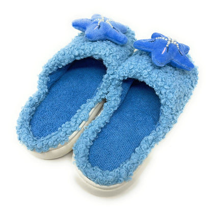 Ocean Blue Starfish Women's Slide on Slippers Oooh Yeah Socks