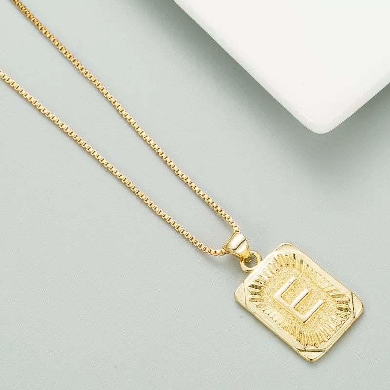 Classy Pendant Talia Initial Gold Letter Necklace Dani & Em