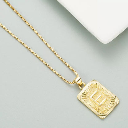 Classy Pendant Talia Initial Gold Letter Necklace Dani & Em