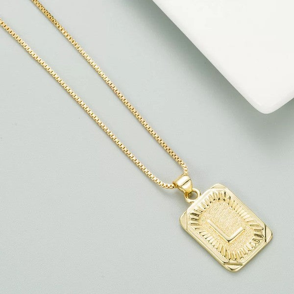 Classy Pendant Talia Initial Gold Letter Necklace Dani & Em