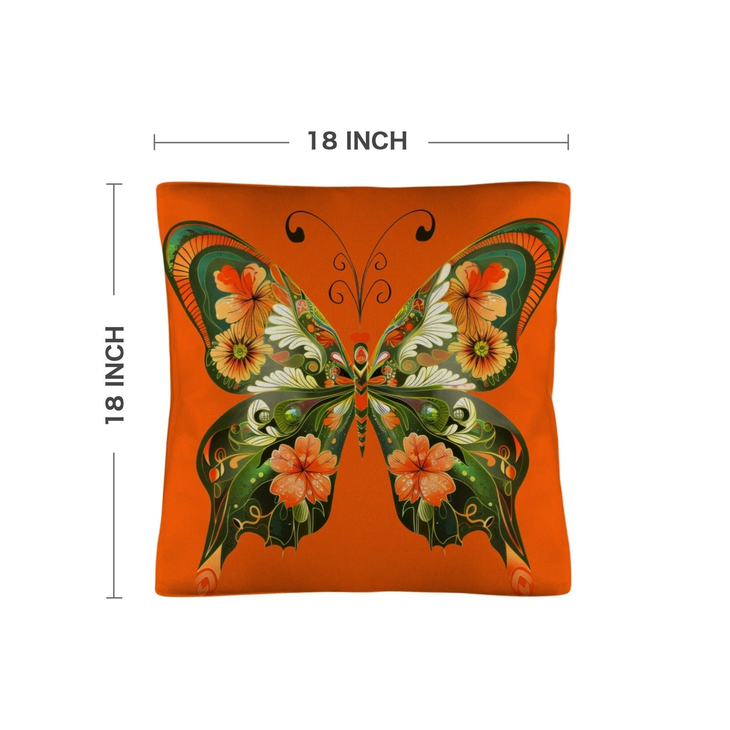 Retro Floral Butterfly Pillow Case Made in America  DAME BOHEME