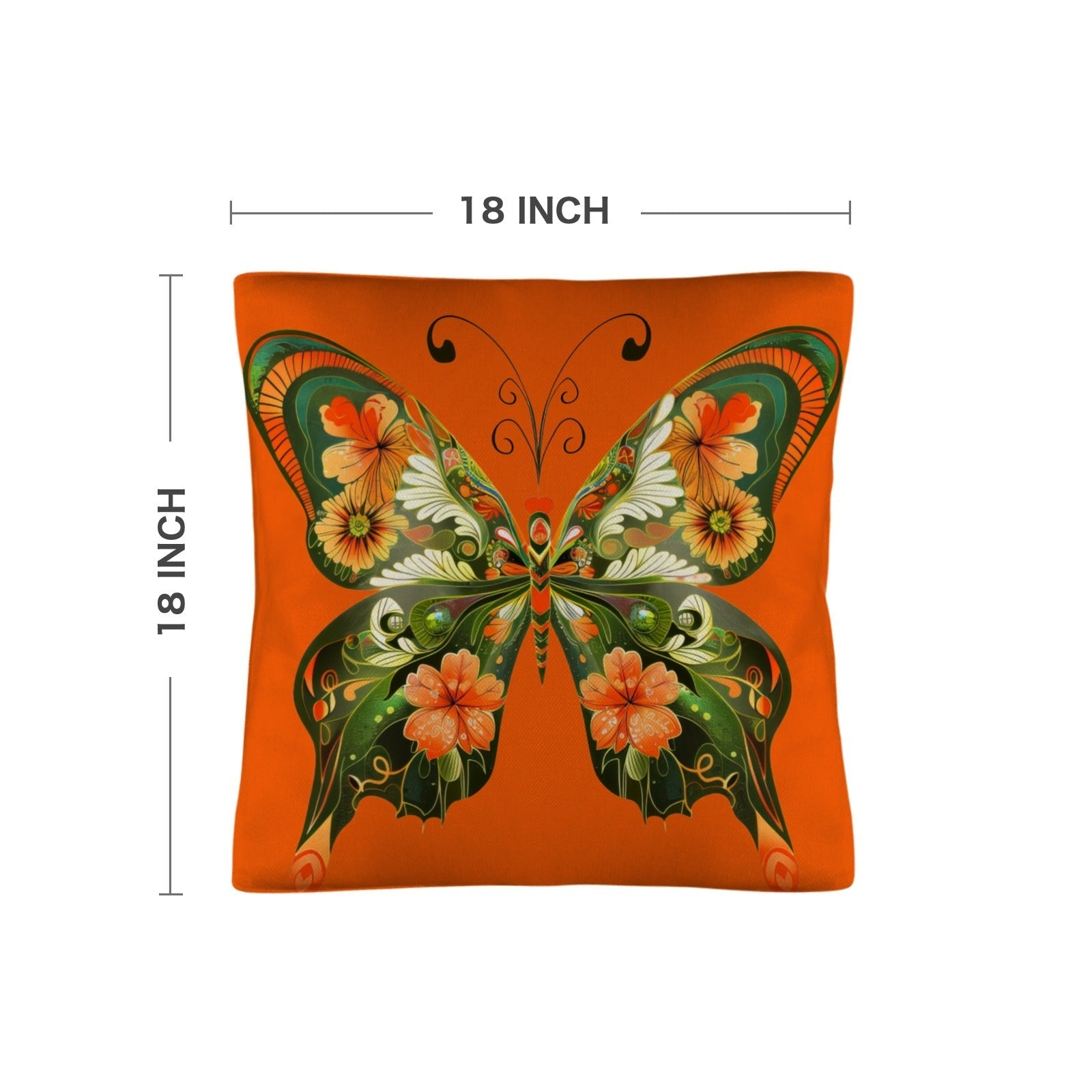 Retro Floral Butterfly Pillow Case Made in America  DAME BOHEME