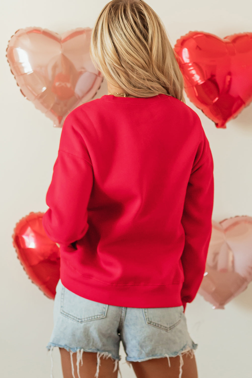 Clementine Print Valentines Heart Sweatshirt  DAME BOHEME