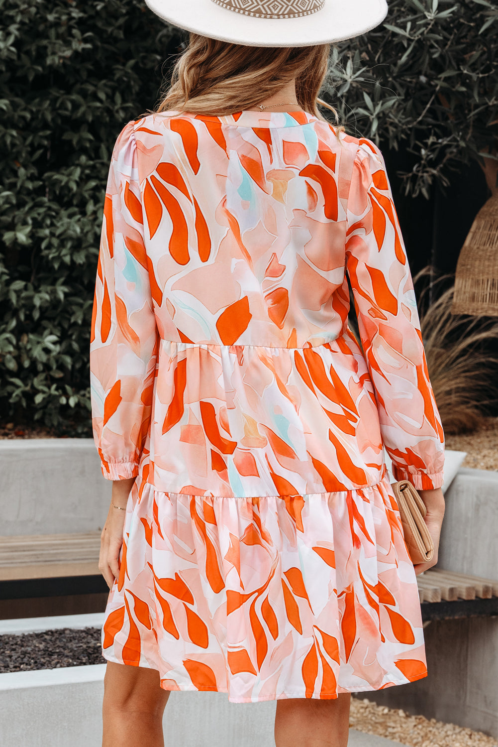 Sierra Print Long Sleeve Floral Bohemian Dress  DAME BOHEME