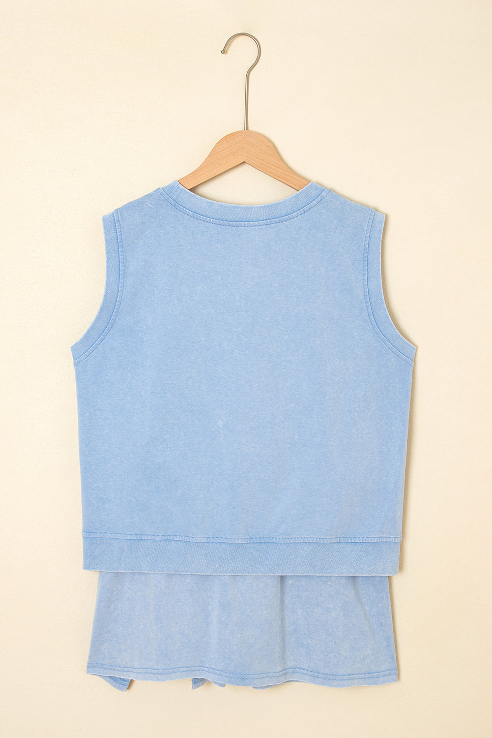 Aria 2 Pieces Mineral Wash Cotton Tank Top Lined Split Skirt Set  DAME BOHEME