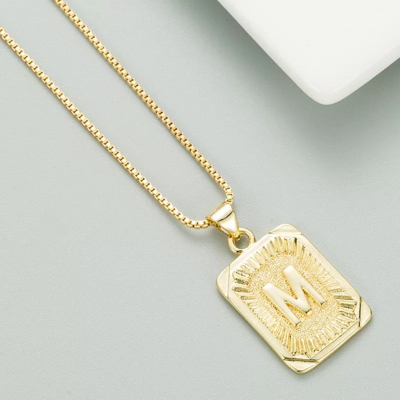 Classy Pendant Talia Initial Gold Letter Necklace Dani & Em