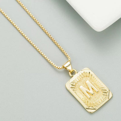 Classy Pendant Talia Initial Gold Letter Necklace Dani & Em