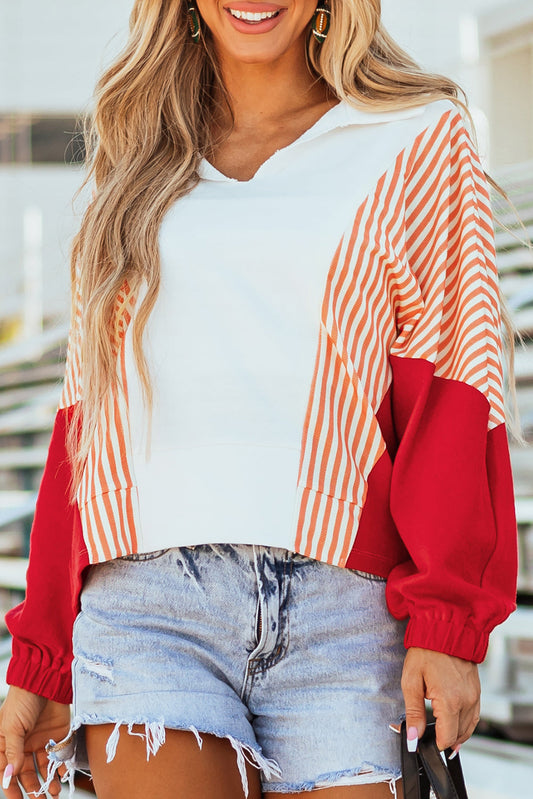 Autumn Striped Oversized Sweatshirt  DAME BOHEME