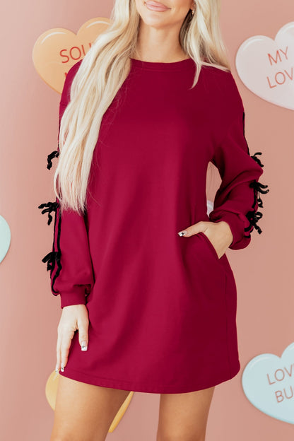 Priscilla Drop Shoulder Sweatshirt Valentines Dress  DAME BOHEME