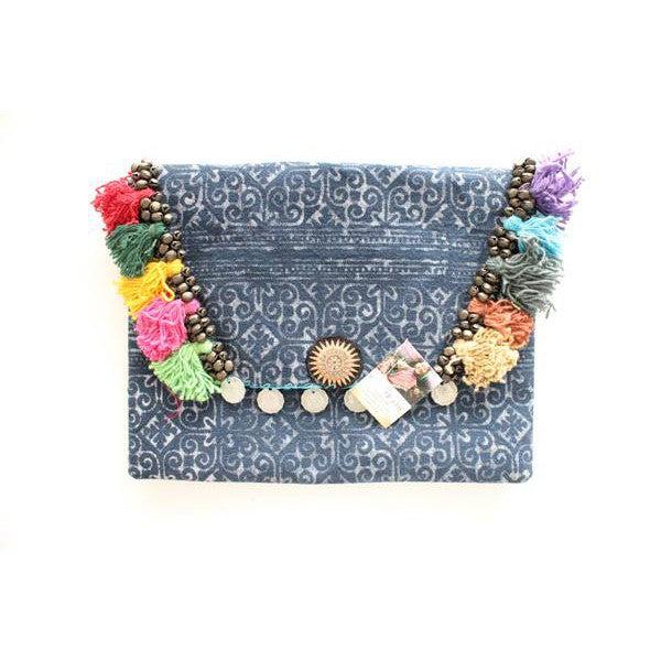 Boho-chic Batik Clutch Bag - Thailand  DAME BOHEME