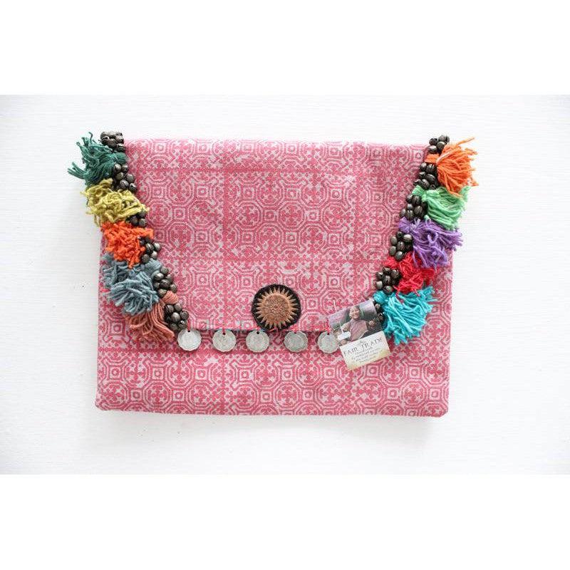 Boho-chic Batik Clutch Bag - Thailand  DAME BOHEME