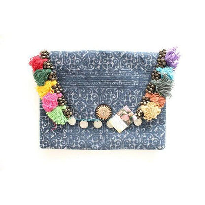 Boho-chic Batik Clutch Bag - Thailand  DAME BOHEME