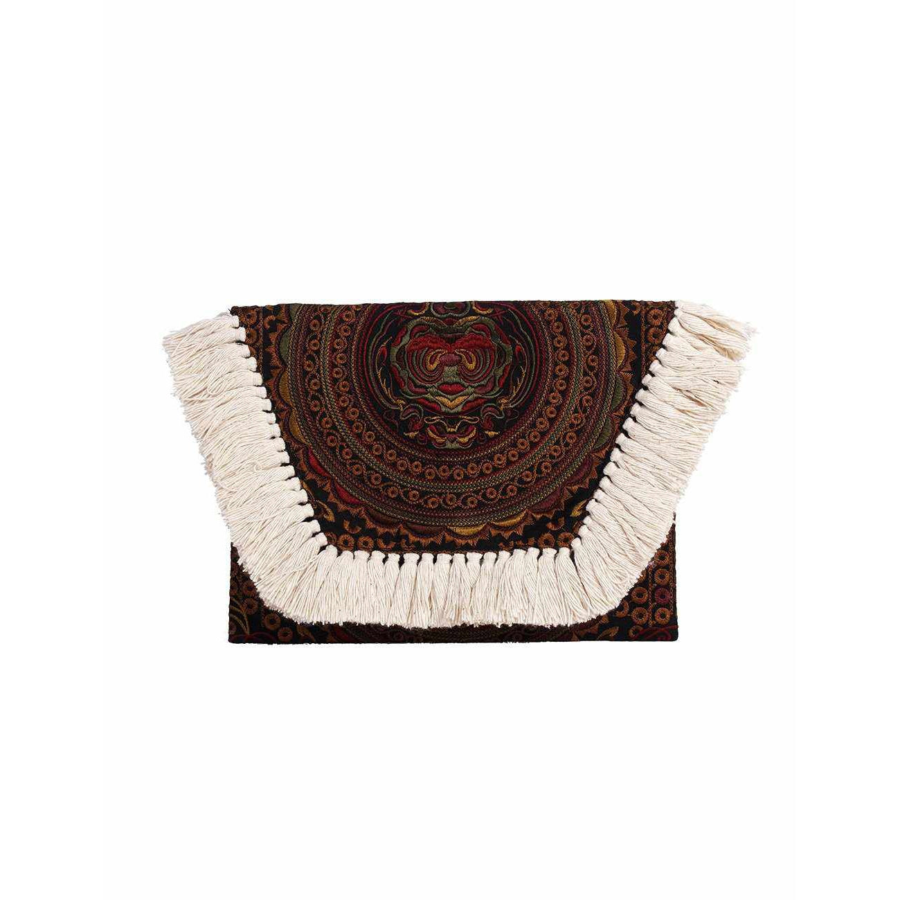 Embroidered Multi Tassel Envelope Clutch Bag - Thailand  DAME BOHEME