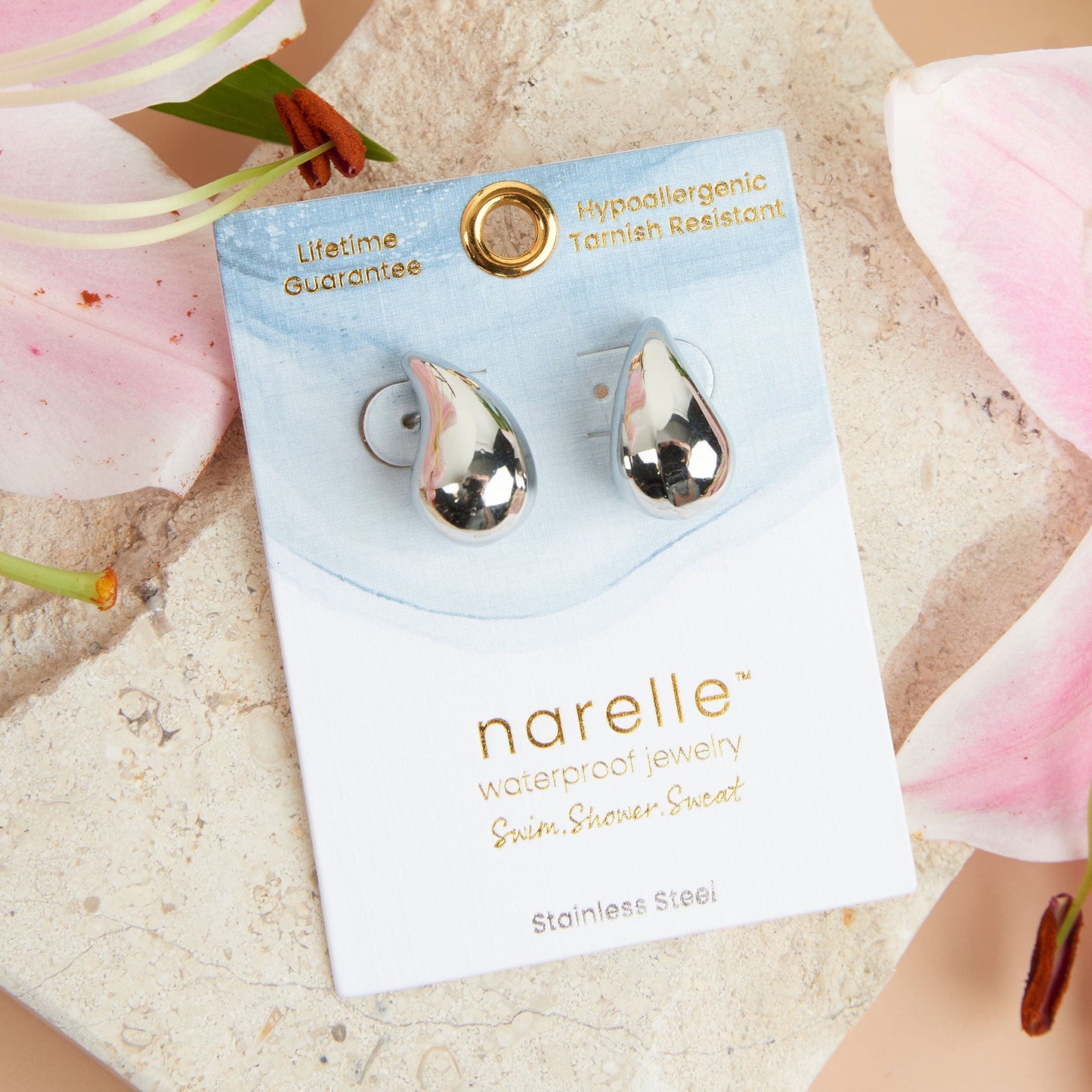 Narelle Waterproof Tear Drop Earrings  DAME BOHEME