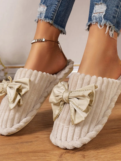 Bow Embellished Indoor Slippers  DAME BOHEME