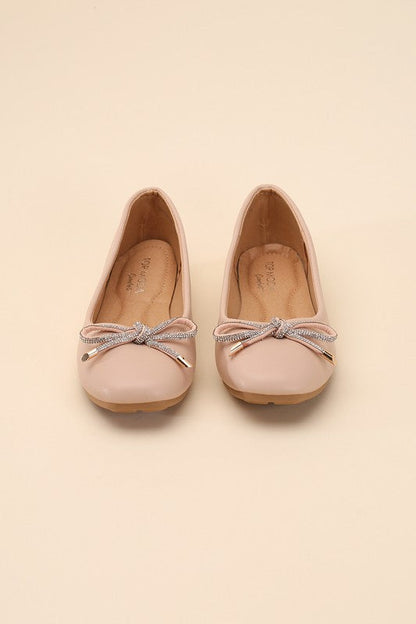 DOROTHY-77 Bow Ballet Flats Top Guy Footwear