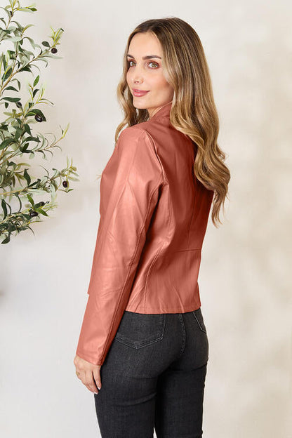 Women Classic Neck Zip-Up Jacket For Everyday Wear  DAME BOHEME