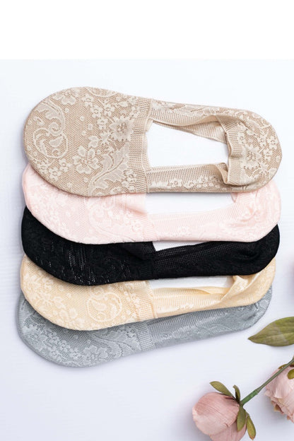 No-Slip Floral Lace Socks Aili's Corner