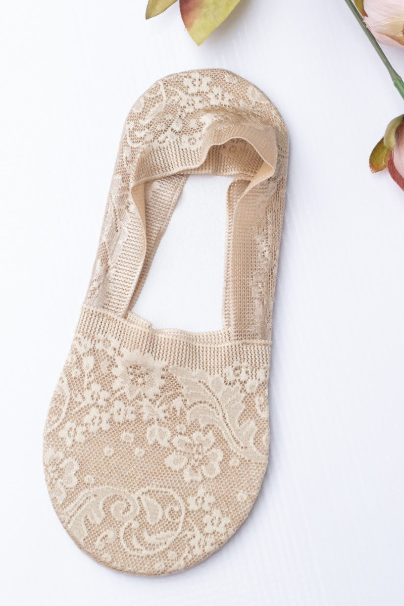 No-Slip Floral Lace Socks Aili's Corner