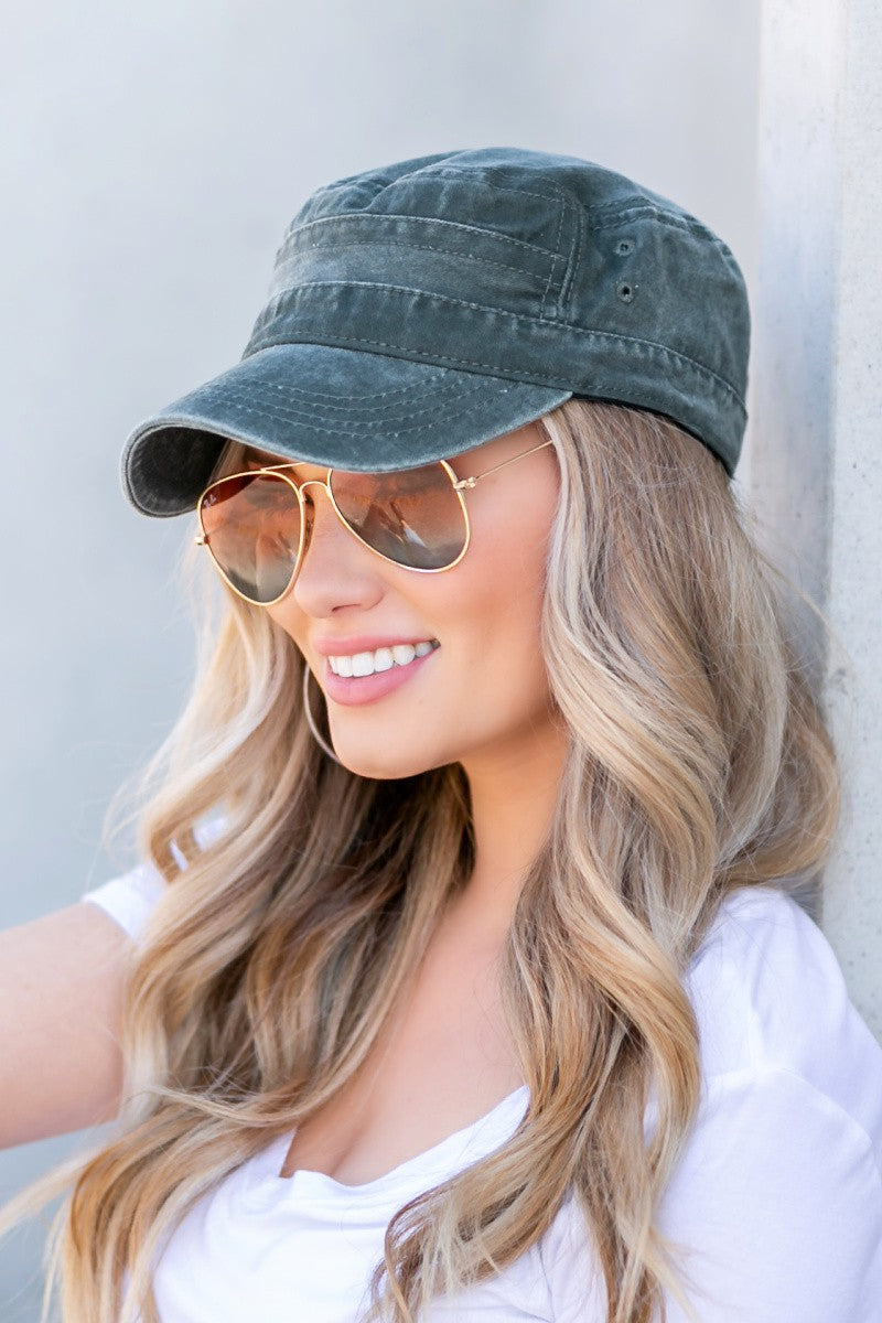 Distressed Cadet Hat Cap Aili's Corner