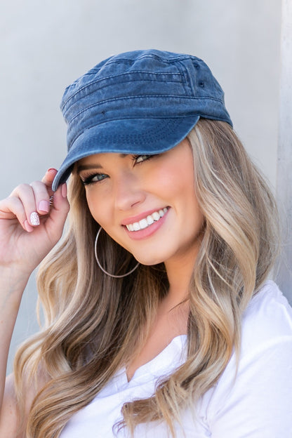 Distressed Cadet Hat Cap Aili's Corner