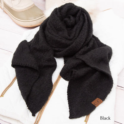 CC Oblong Bias Draped Boucle Ultra-Soft Scarves Aili's Corner