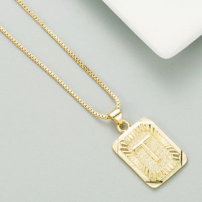Classy Pendant Talia Initial Gold Letter Necklace Dani & Em