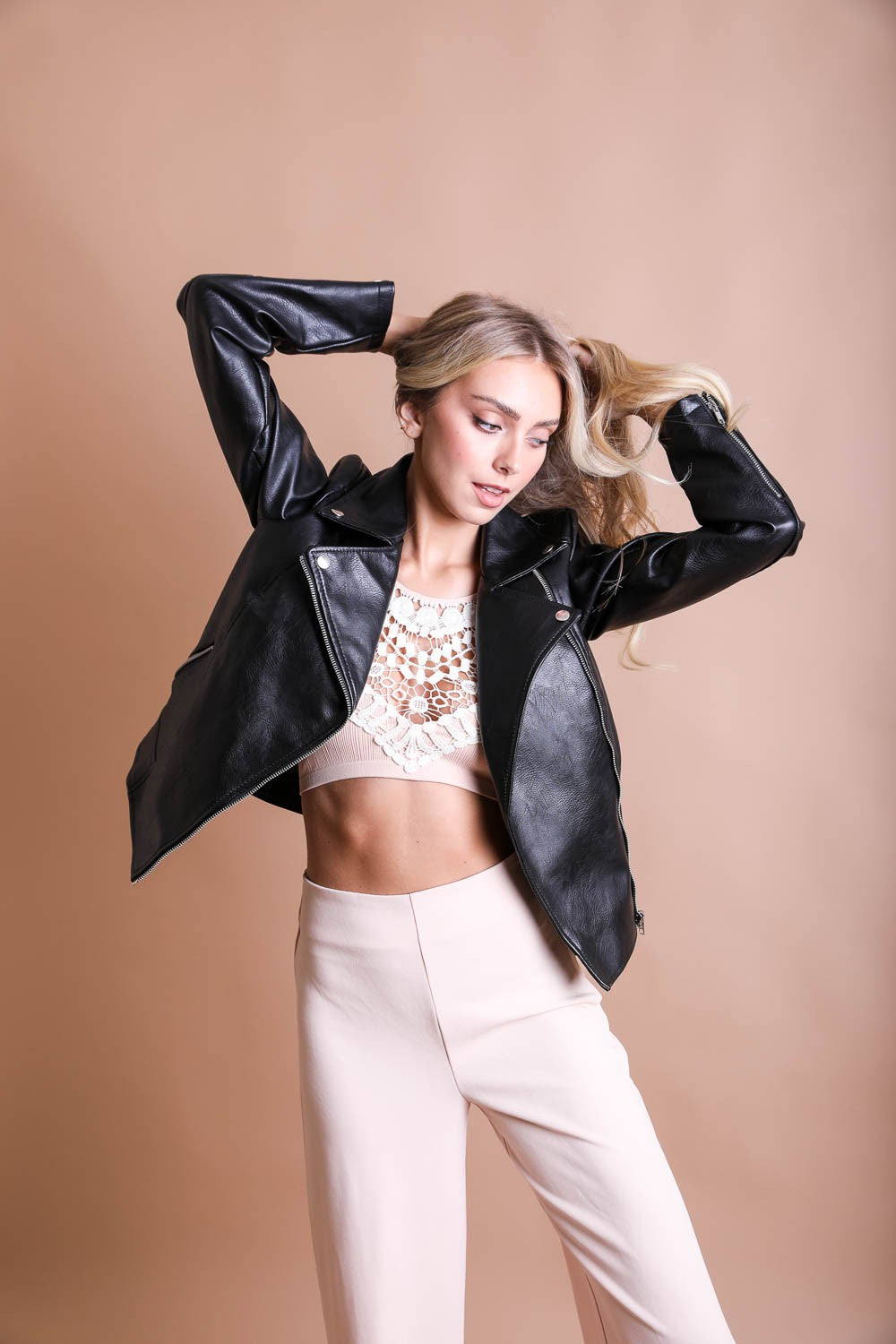 Crochet Lace High Neck Bralette Leto Accessories