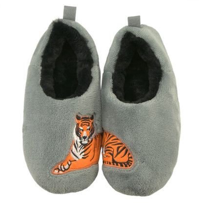 Women's Tiger Embroidered Non-Skid Slippers Oooh Yeah Socks