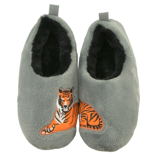 Women's Tiger Embroidered Non-Skid Slippers Oooh Yeah Socks