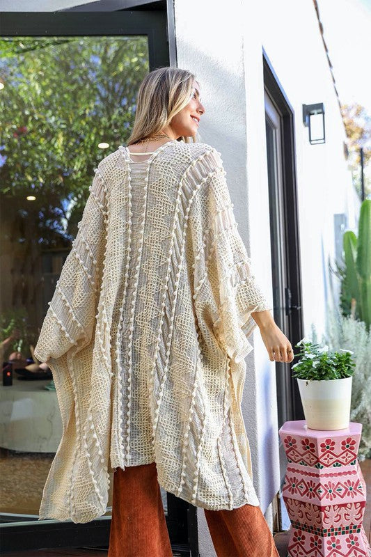 Embroidered Zig Zag Soft Kimono Leto Accessories