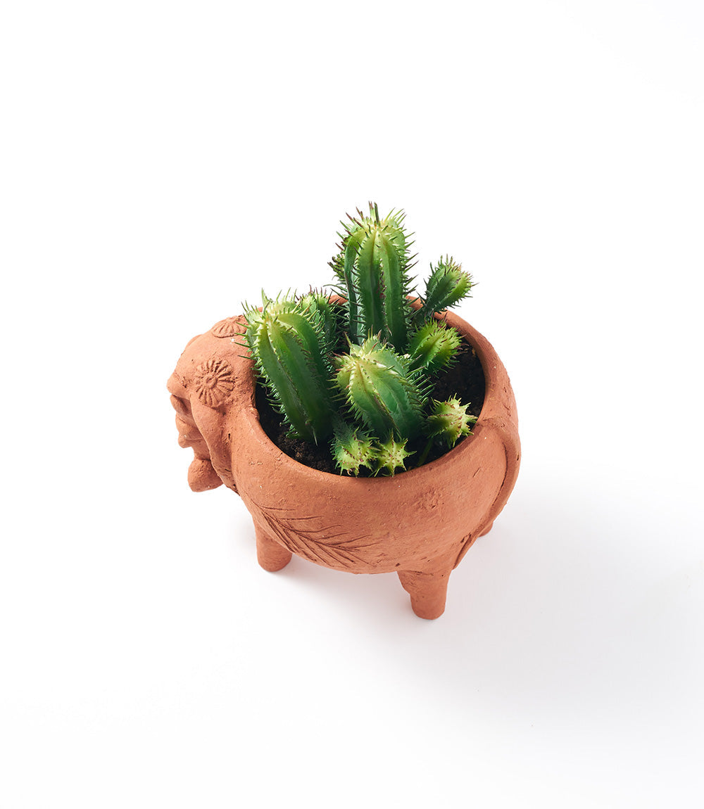 Rakshana Elephant Plant Pot - Terracotta  DAME BOHEME
