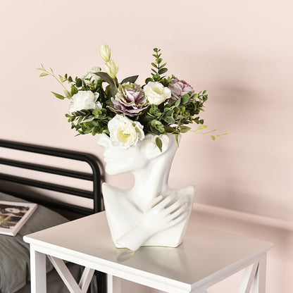 Modern Nordic Style Creative Portrait Vase Human Head Flower Vases Decorative Ornaments Resin Home Flowers Art Decor  DAME BOHEME