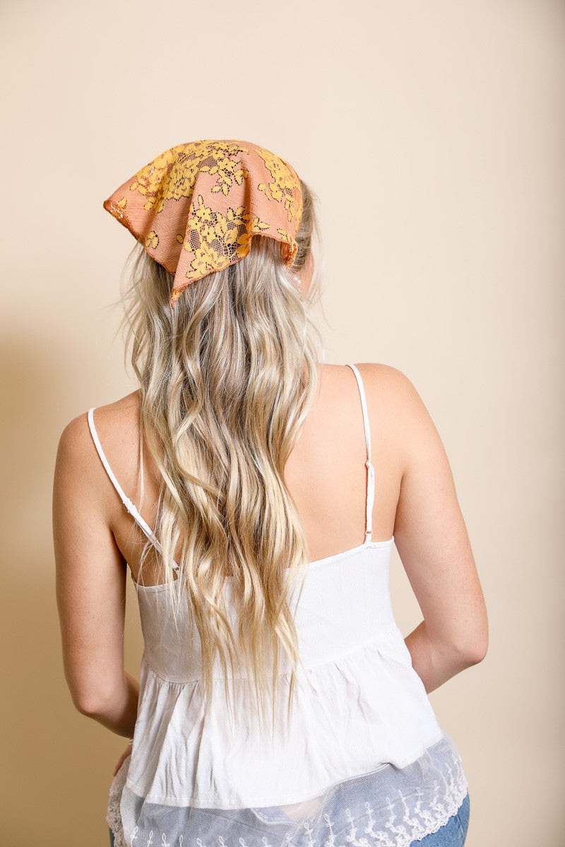 Bohemian Floral Lace Headscarf Leto Accessories