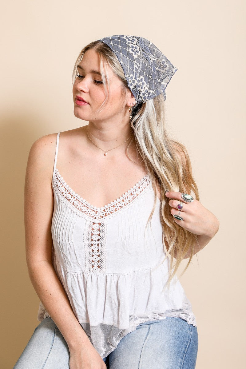 Bohemian Floral Lace Headscarf Leto Accessories