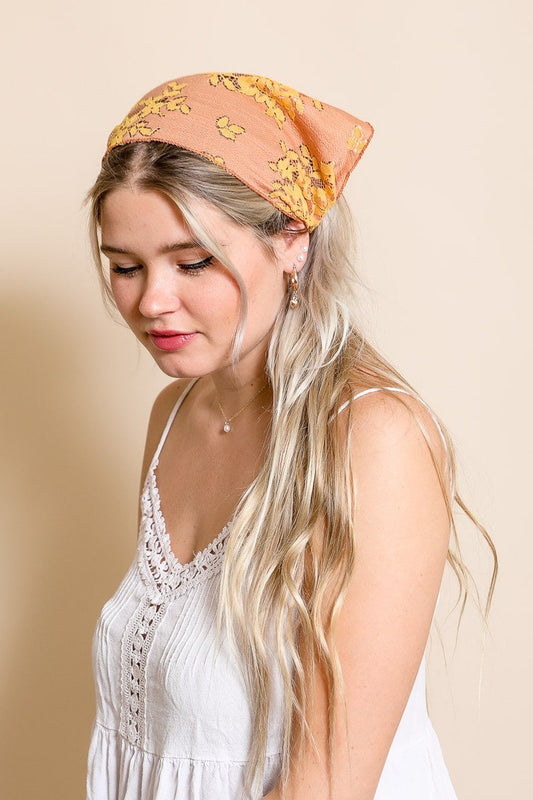 Bohemian Floral Lace Headscarf Leto Accessories