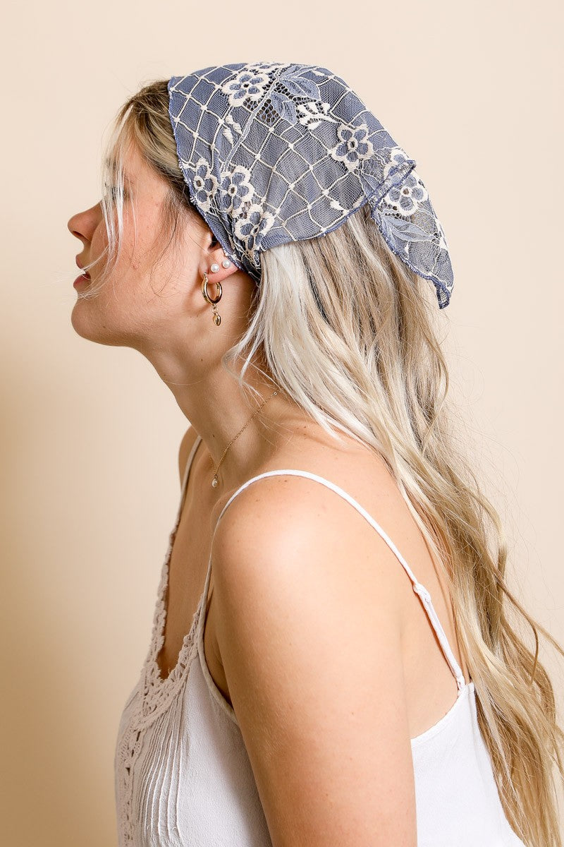 Bohemian Floral Lace Headscarf Leto Accessories